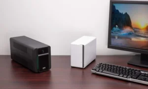 uninterruptible power supply Audible alarms provide notification of changing utility power and UPS power conditions