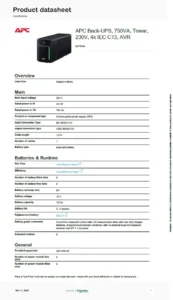 APC BX750MI UPS