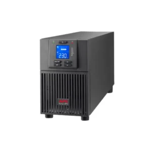 "APC SRV2KI UPS display showing real-time power status and battery health
