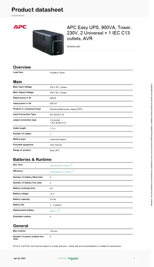 Schneider Electric_Easy-UPS_BVX900LI-MS_page