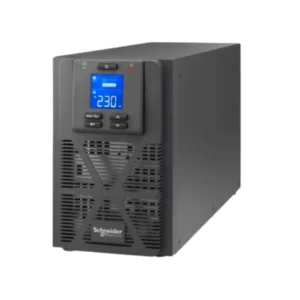 Schneider Easy UPS 1000VA LCD Display showing Battery and Power Status