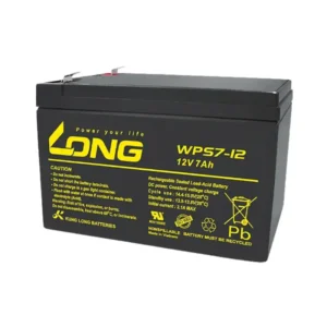 Long Battery WPS7-12 is a dependable 12V 7Ah sealed lead-acid (SLA) battery specifically engineered for uninterrupted power supply (UPS) systems.