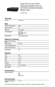 Schneider SRVS240RLBP-9A pdf