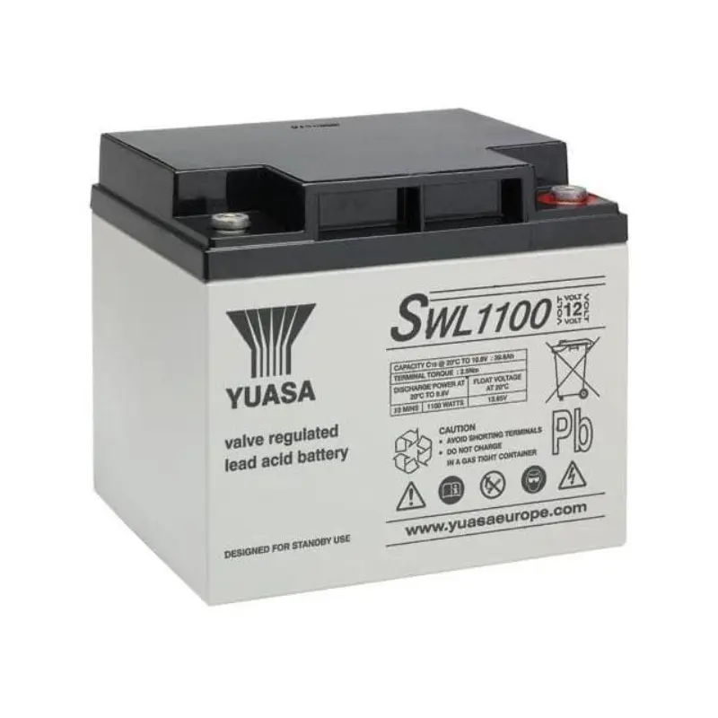 Yuasa SWL1100 Battery,12V 40.6Ah High Rate VRLA 1 Yuasa SWL1100 12V 40.6Ah High Rate VRLA Battery – Long Life AGM Backup Power